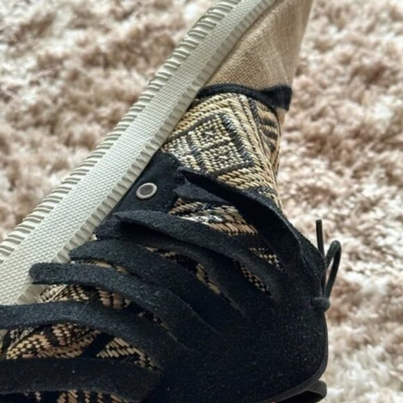 Mens Sz 10 Lace Up Fringed Black & Tan Athletic Shoes ANDROID HOMME MACH 2 - Picture 6 of 11